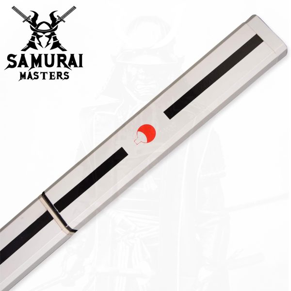 Handmade Katana Japanese Samurai Sword Metal Flat Version, Black & White