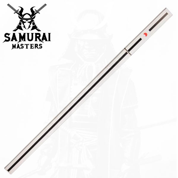 Handmade Katana Japanese Samurai Sword Metal Flat Version, Black & White